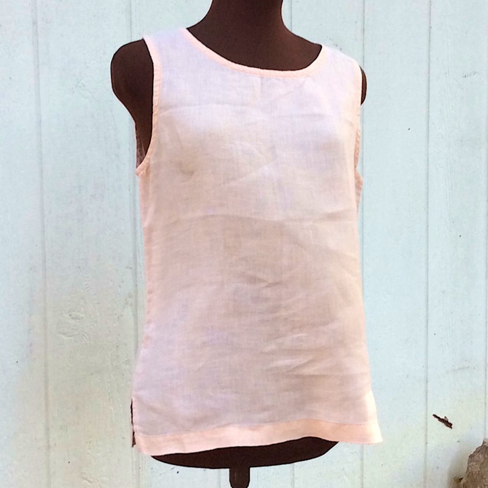 100% Linen Pale Pink tank top